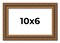 10x6 Classic Gold Picture Frame - UV Acrylic, Foam Board Backing, Hanging Hardware